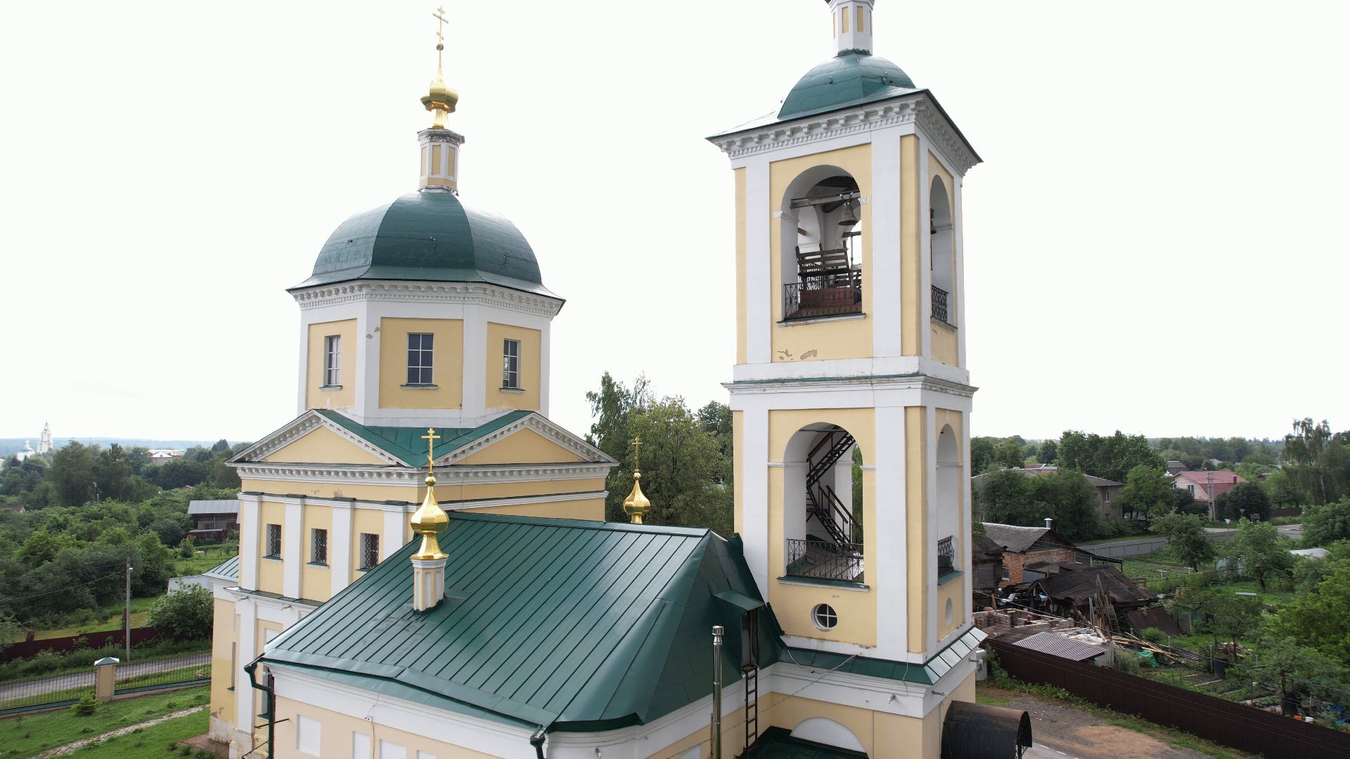 видео с коптера, верея, наро-фоминск, города, церковь,