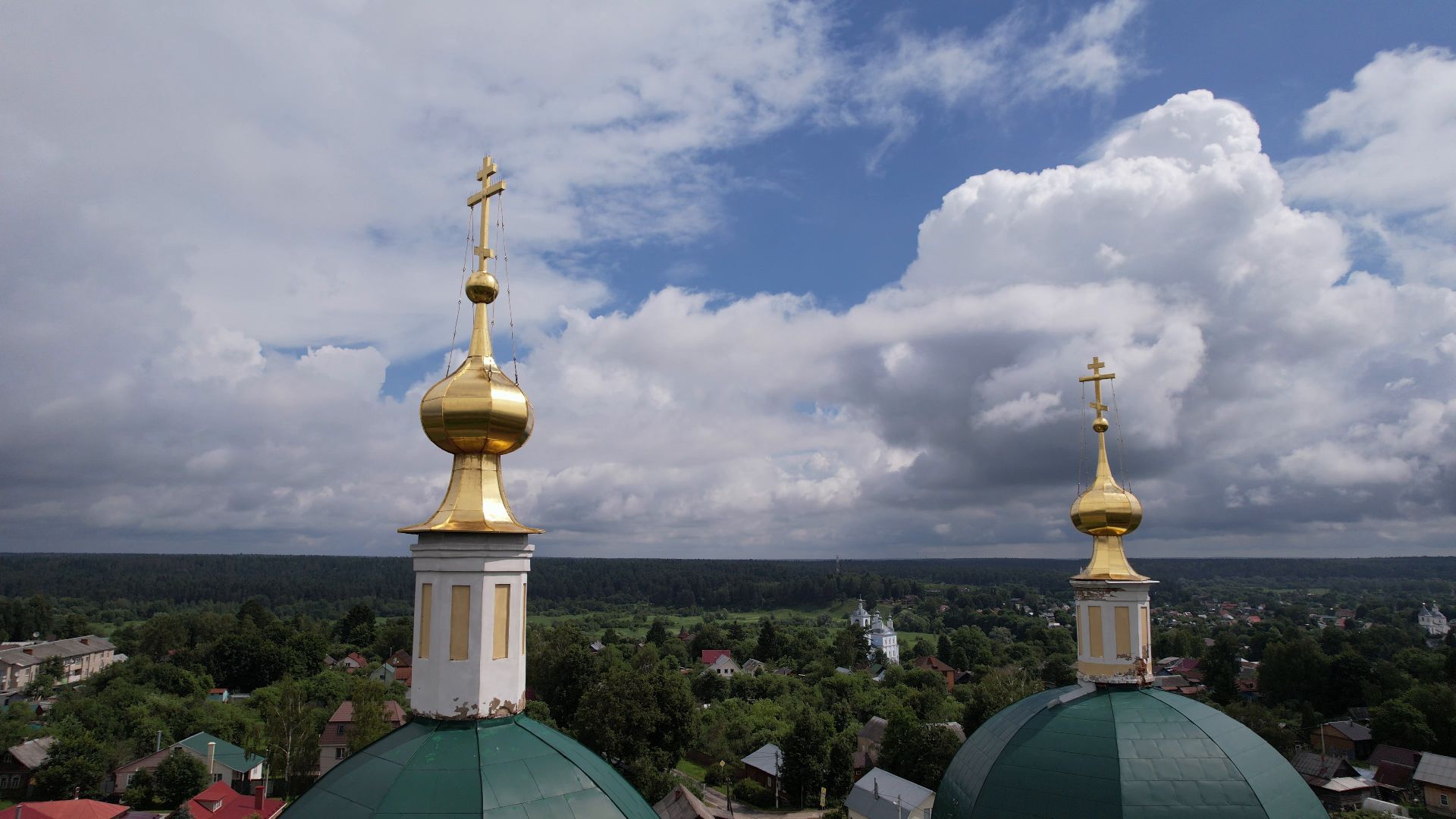 видео с коптера, верея, наро-фоминск, города, церковь,