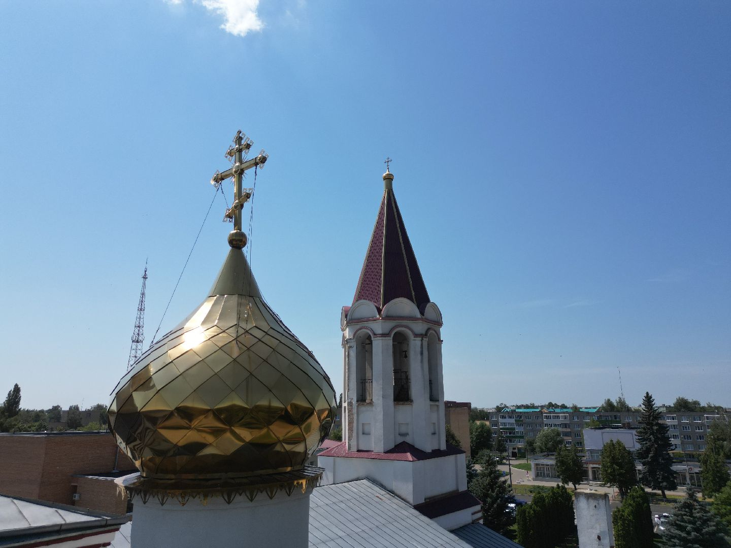 видео с коптера, серебряные пруды, церковь, города, культура,