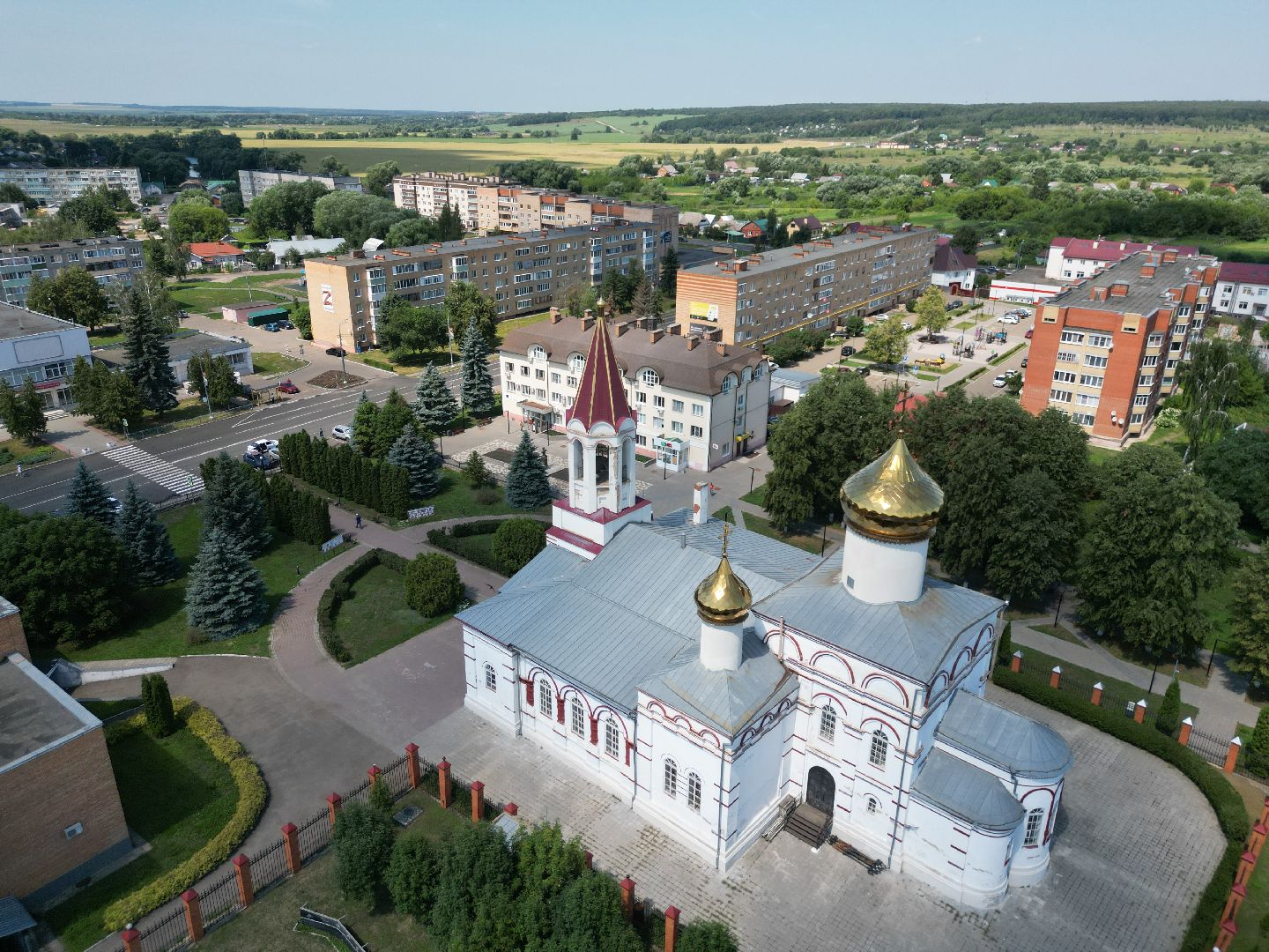 видео с коптера, серебряные пруды, церковь, города, культура,