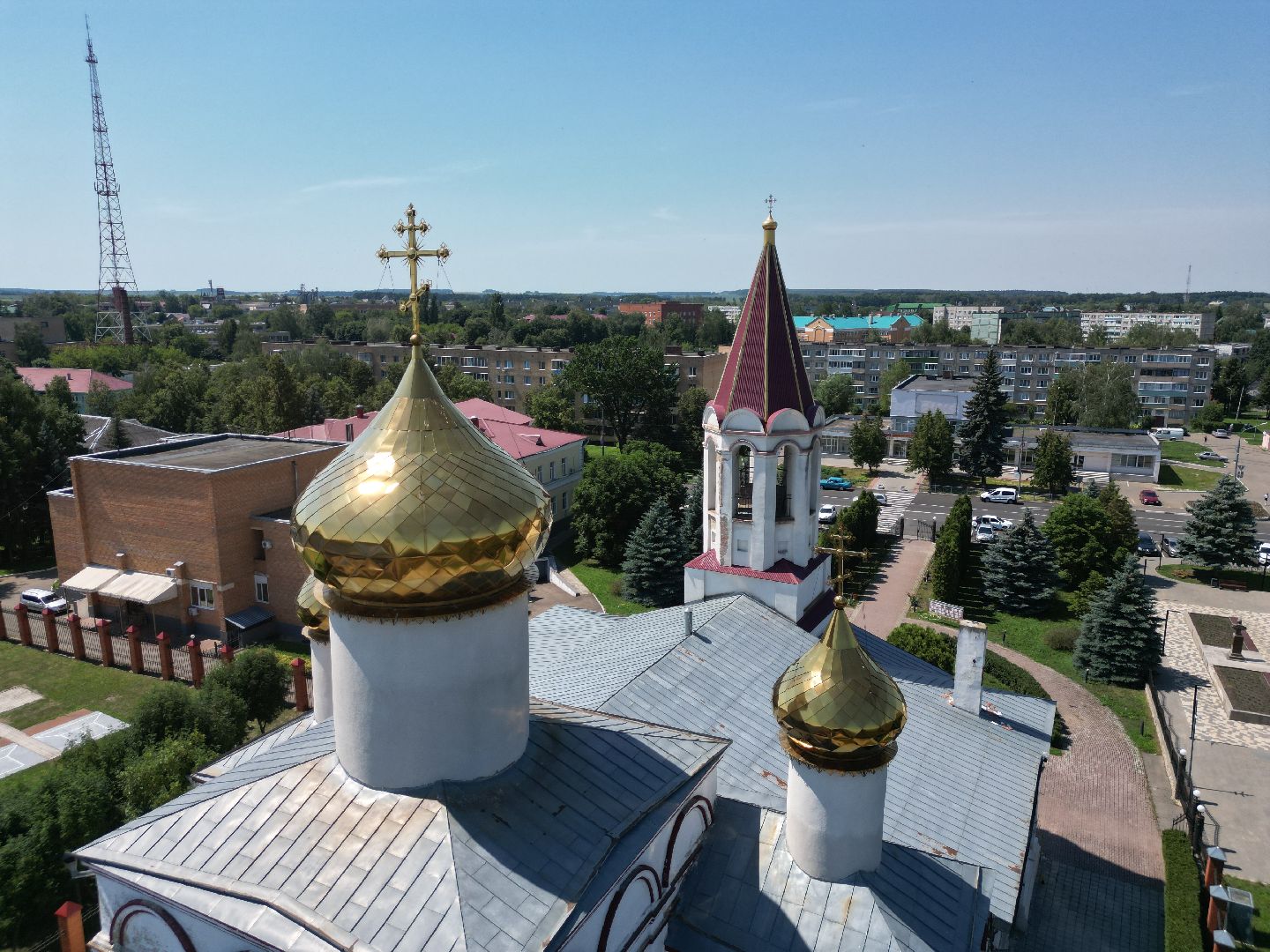 видео с коптера, серебряные пруды, церковь, города, культура,