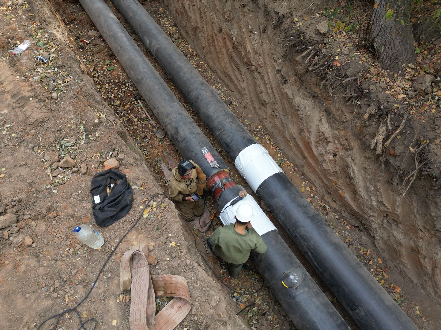 видео с коптера, жкх, теплосеть,