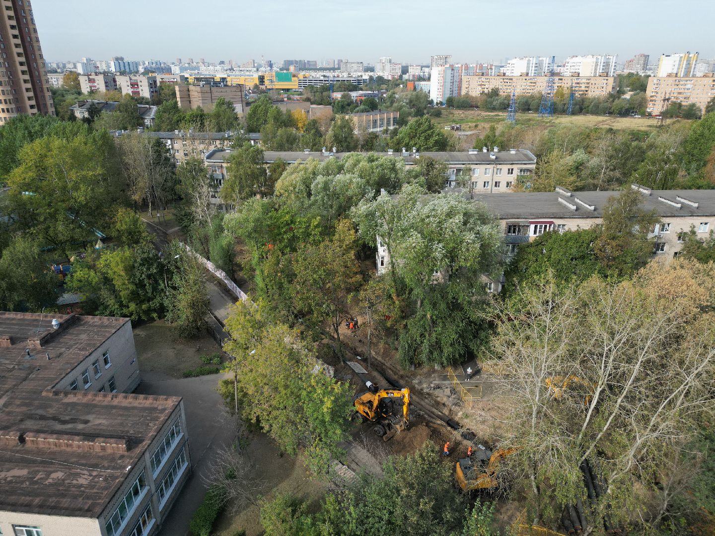 видео с коптера, жкх, теплосеть,