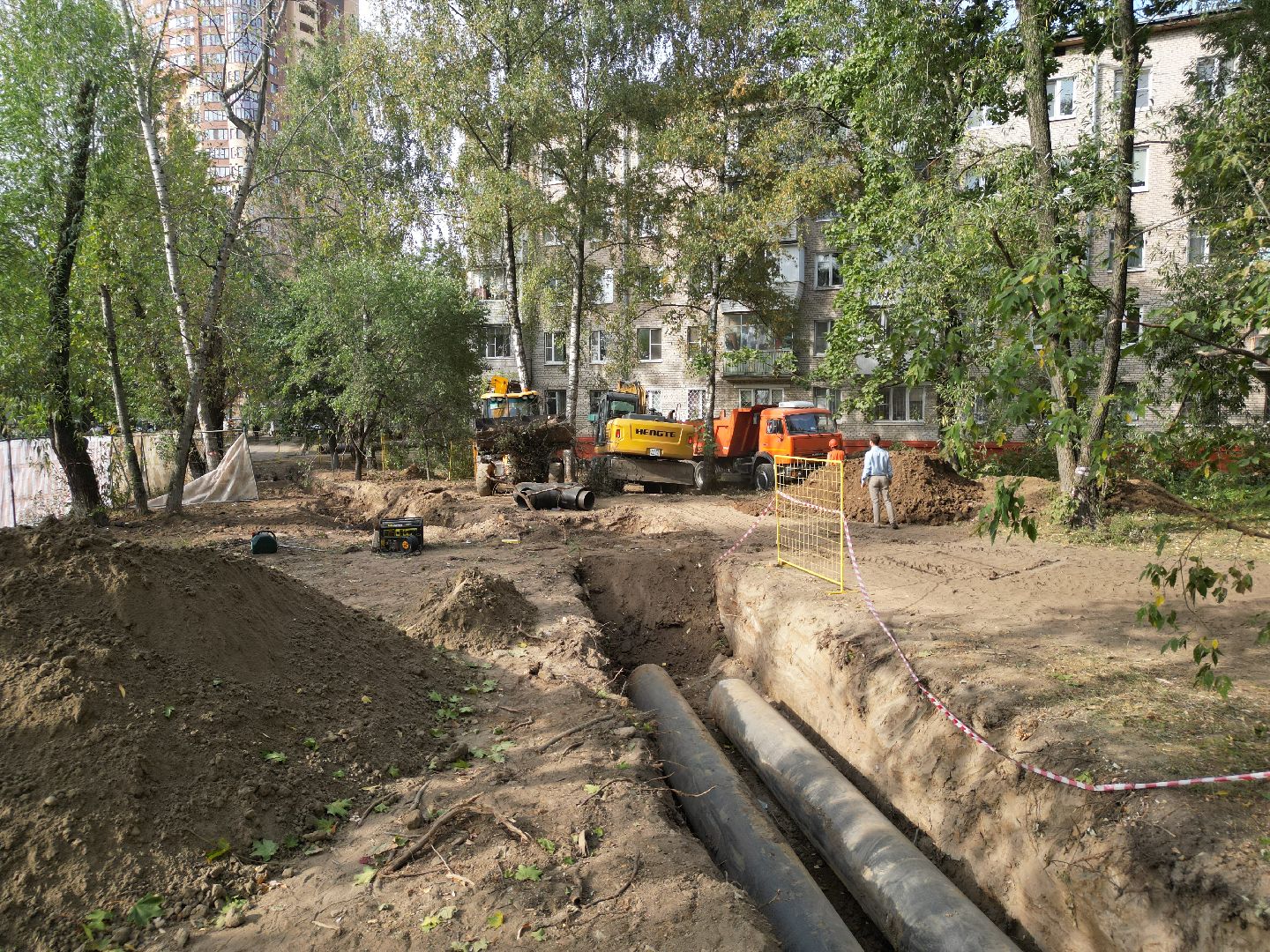 видео с коптера, жкх, теплосеть,