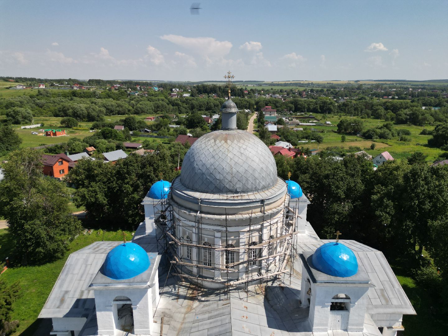 видео с коптера, церковь, серебряные пруды, города, культура,
