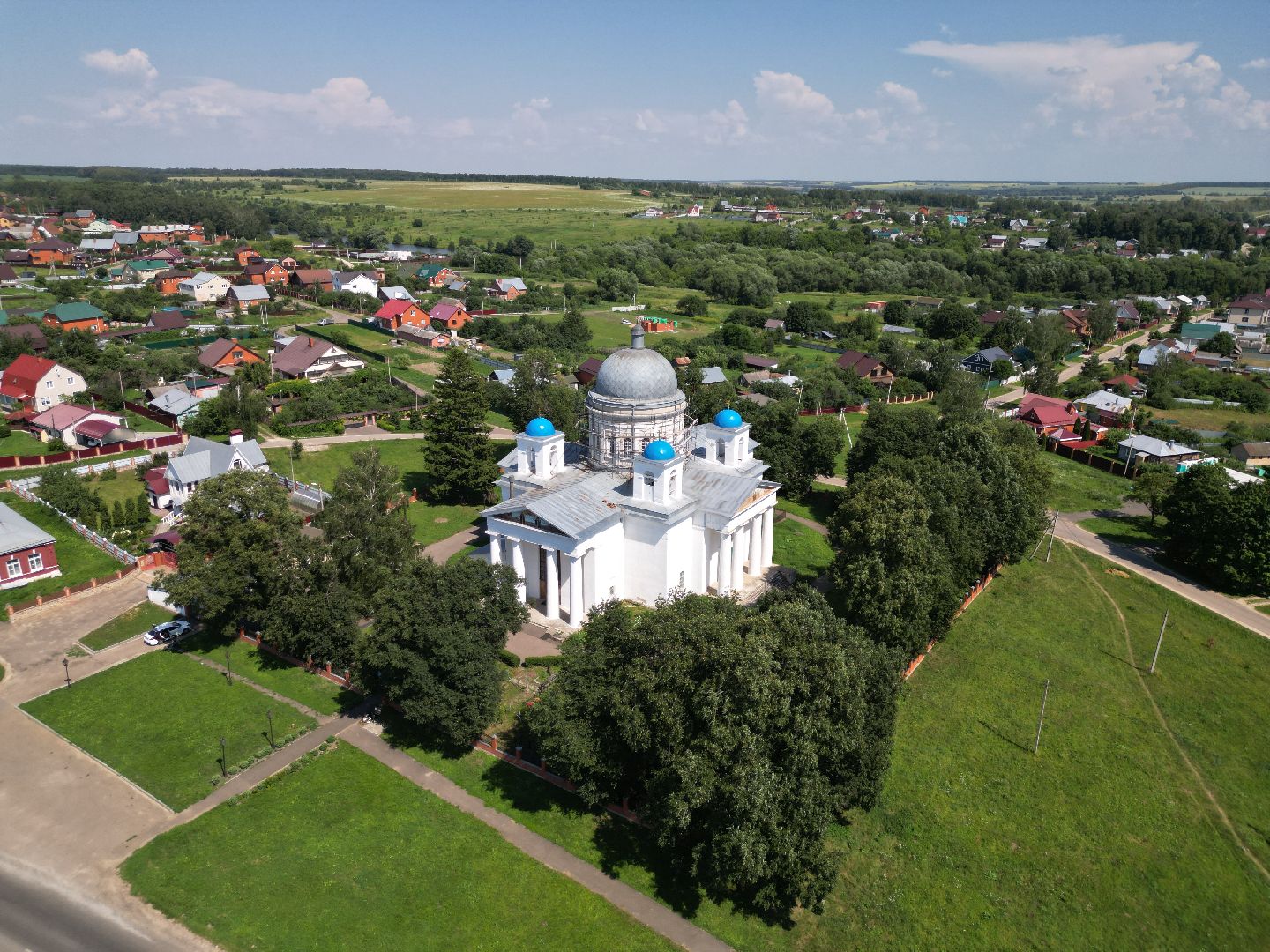 видео с коптера, церковь, серебряные пруды, города, культура,