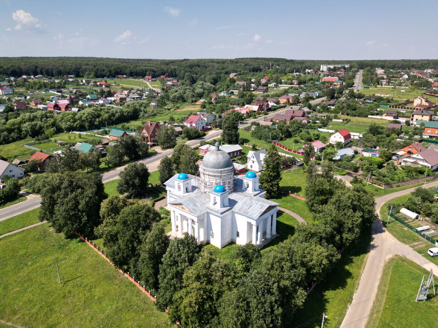 видео с коптера, церковь, серебряные пруды, города, культура,