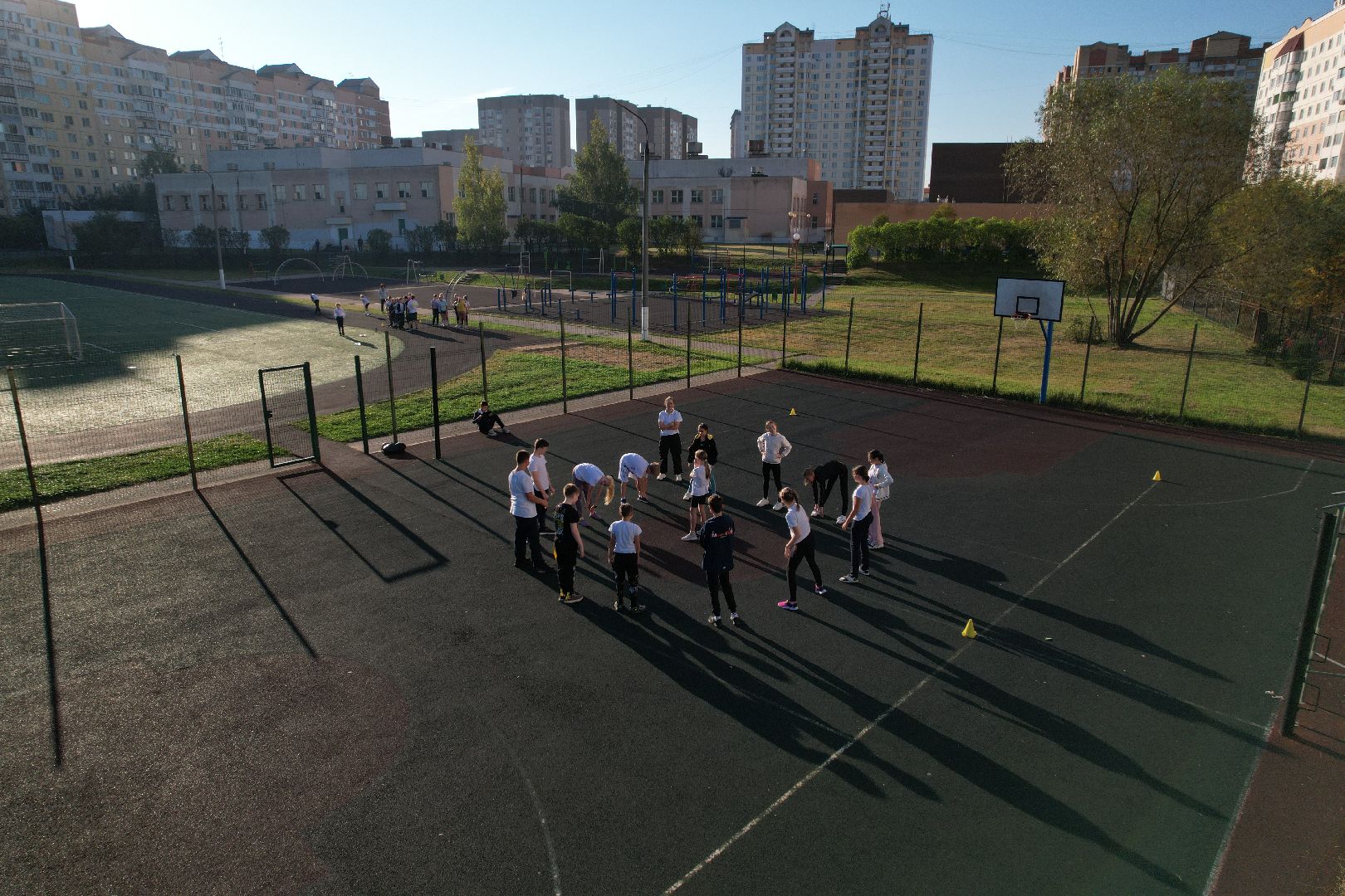 видео с коптера, школа, герой,