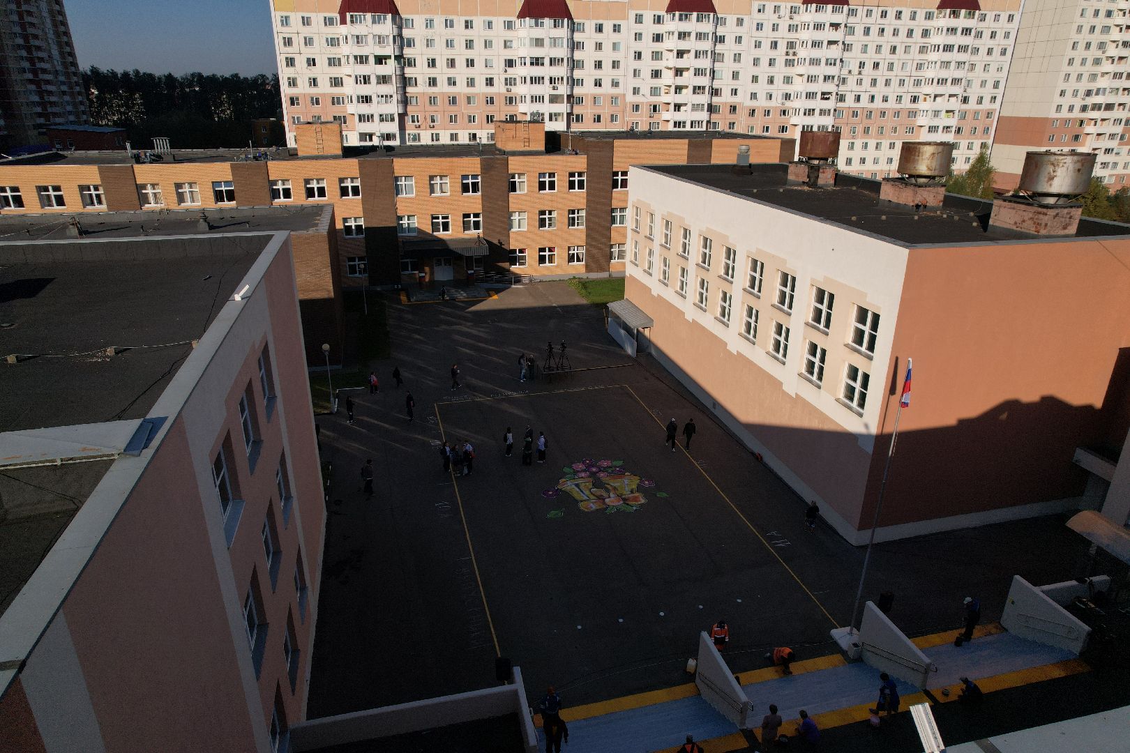 видео с коптера, школа, герой,