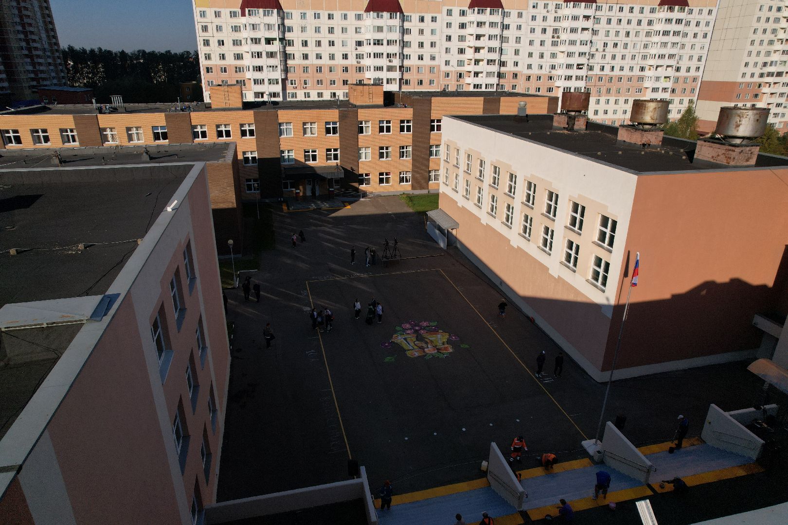 видео с коптера, школа, герой,