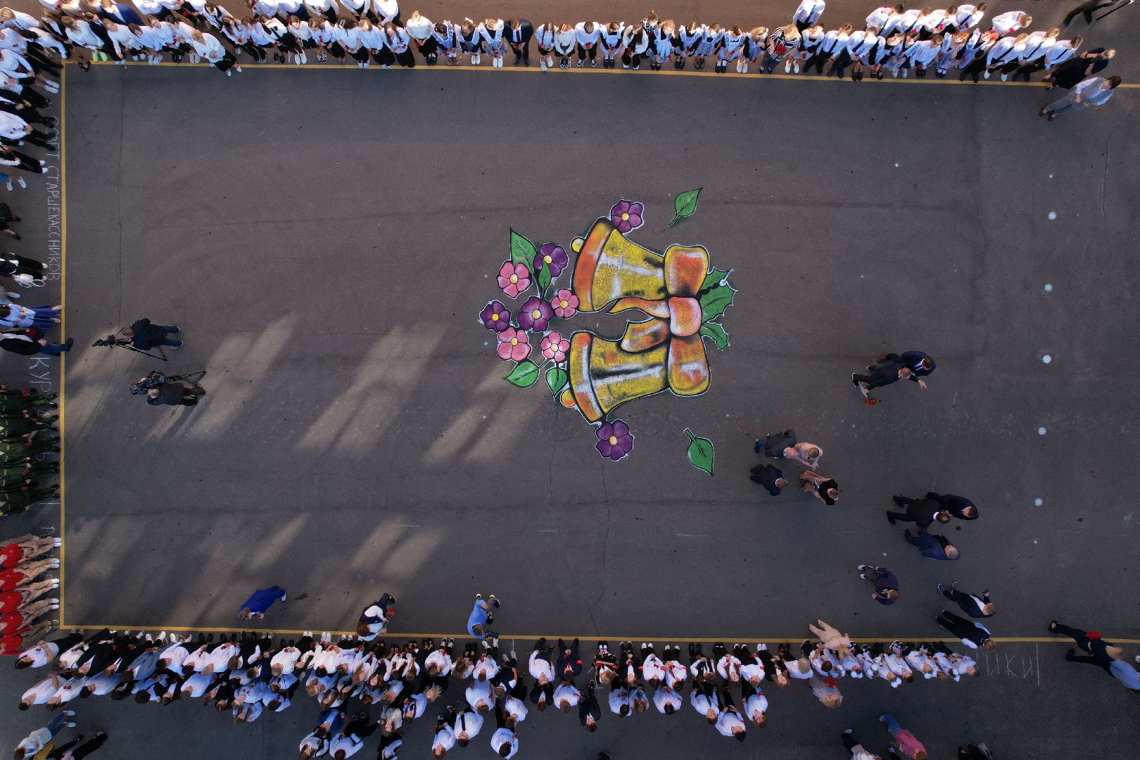 видео с коптера, школа, герой,