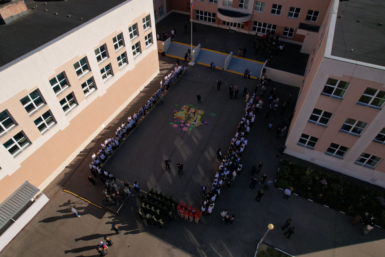 видео с коптера, школа, герой,