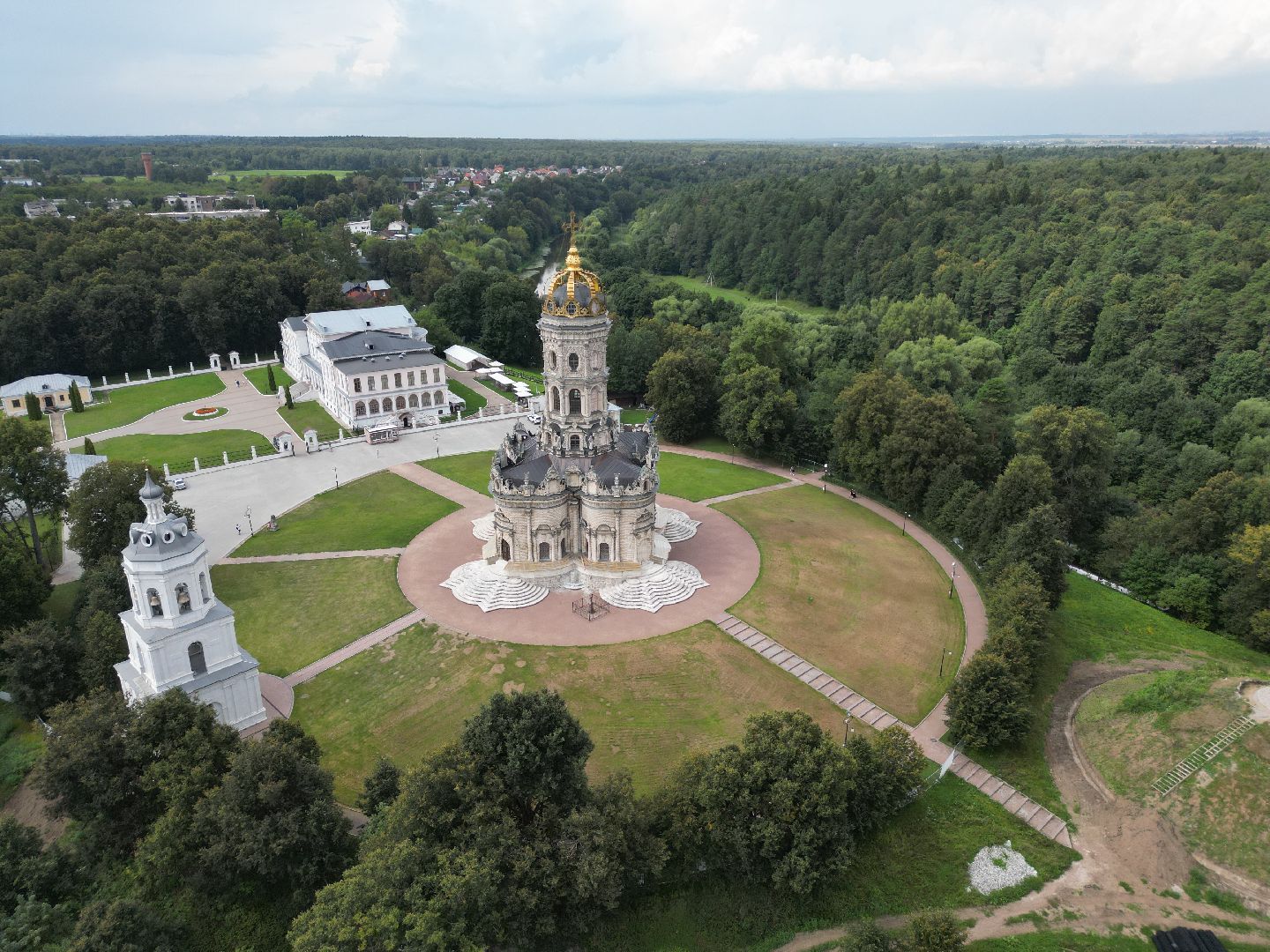 видео с коптера, дубровицы, усадьба,