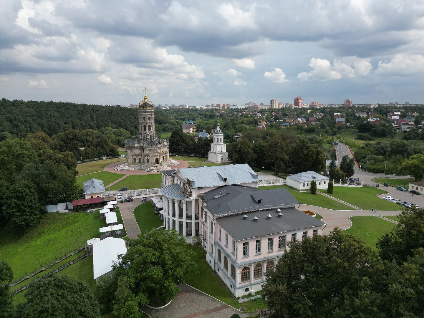 видео с коптера, дубровицы, усадьба,