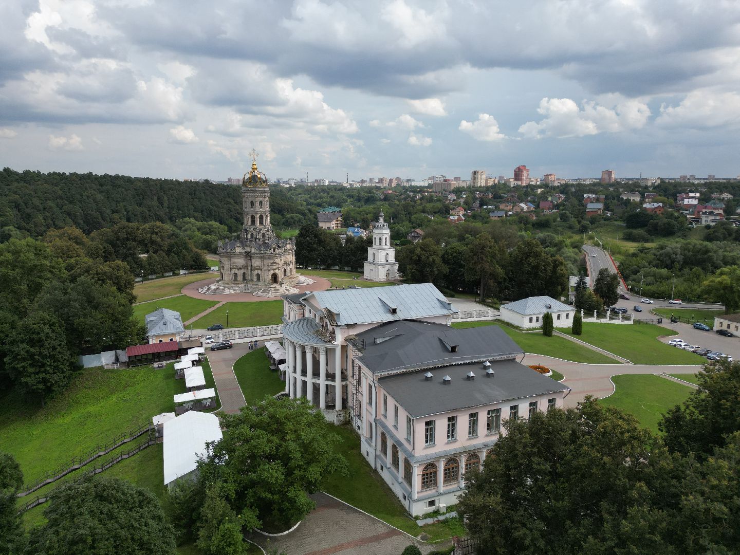 видео с коптера, дубровицы, усадьба,