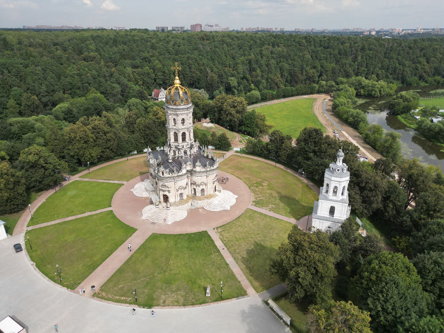 видео с коптера, дубровицы, усадьба,