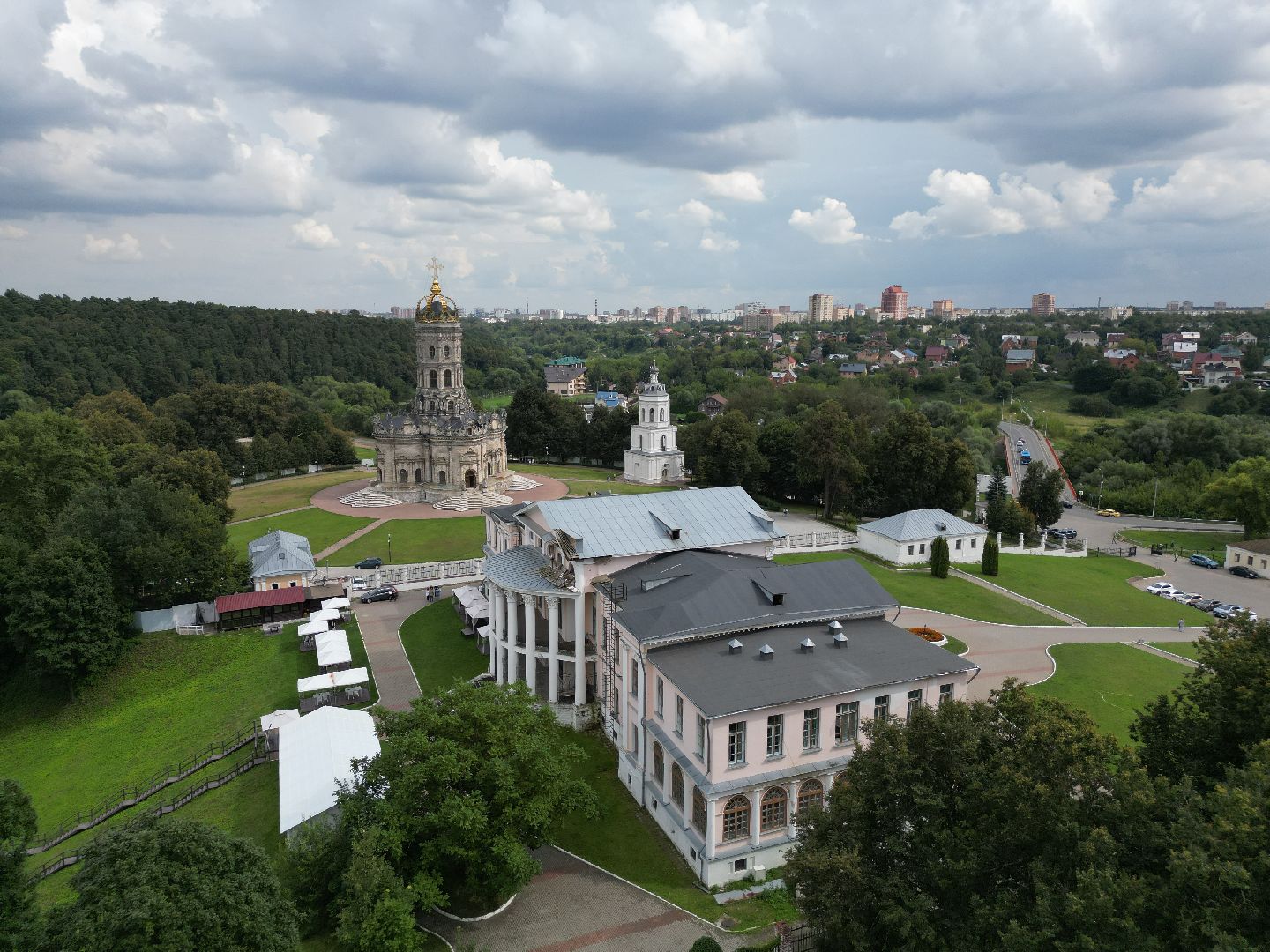 видео с коптера, дубровицы, усадьба,