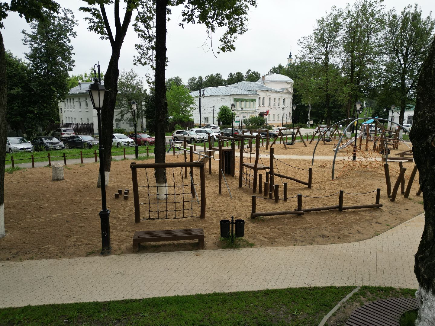 видео с коптера, детская площадка,