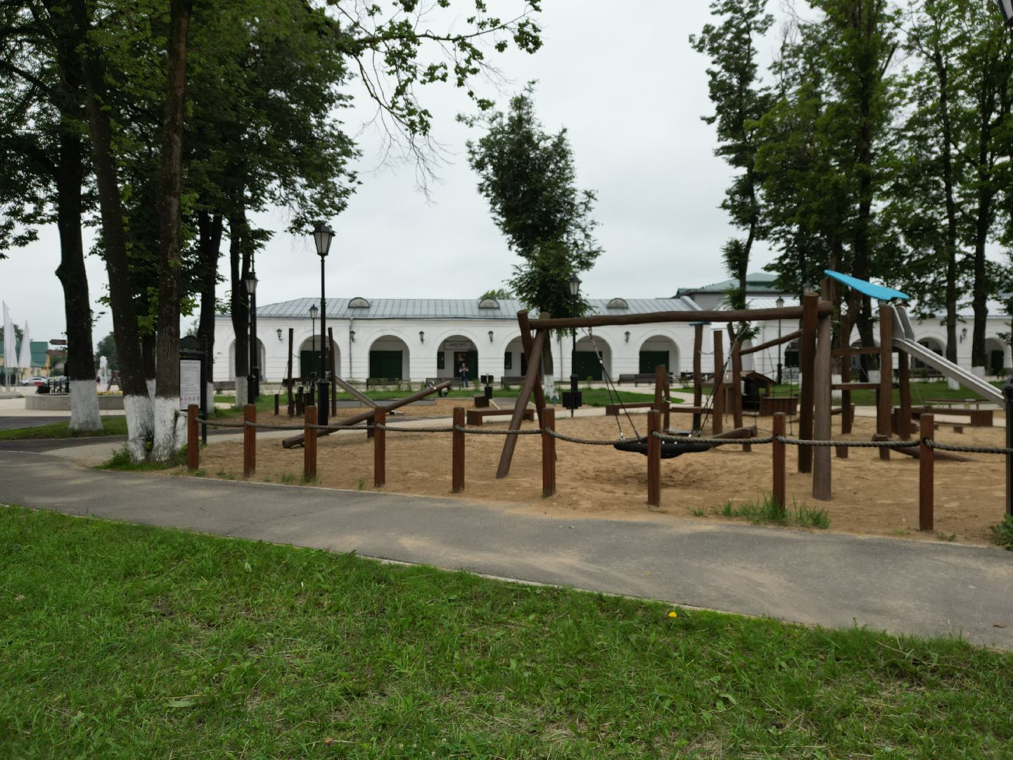 видео с коптера, детская площадка,