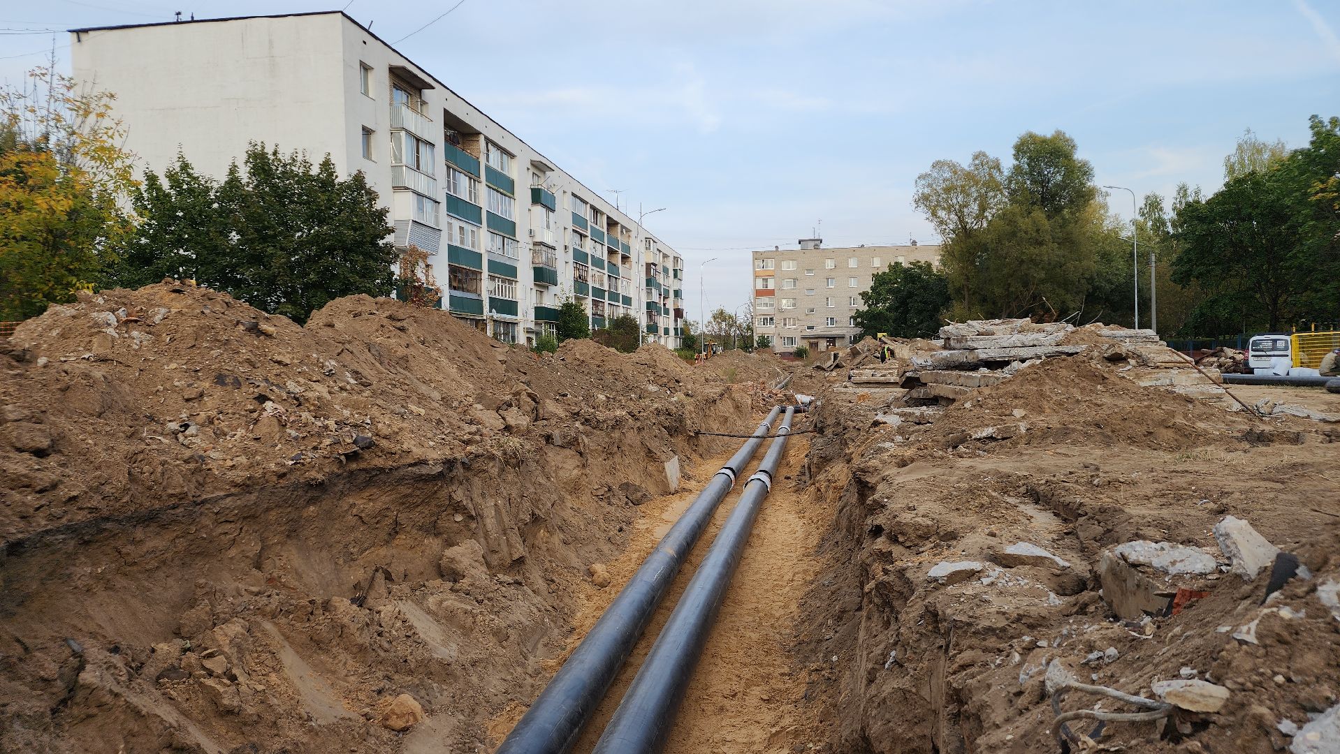 ЖКХ, теплотрасса, ремонт тепловых сетей, Лосино-Петровский,