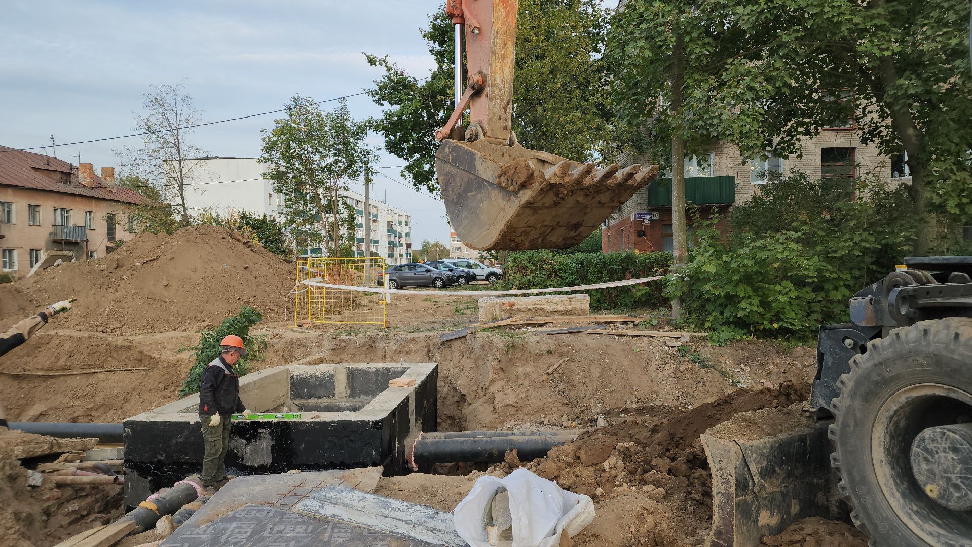 ЖКХ, теплотрасса, ремонт тепловых сетей, Лосино-Петровский,