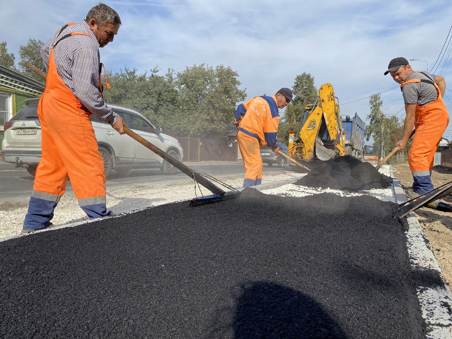 Коломна, Дороги, новый тротуар,
