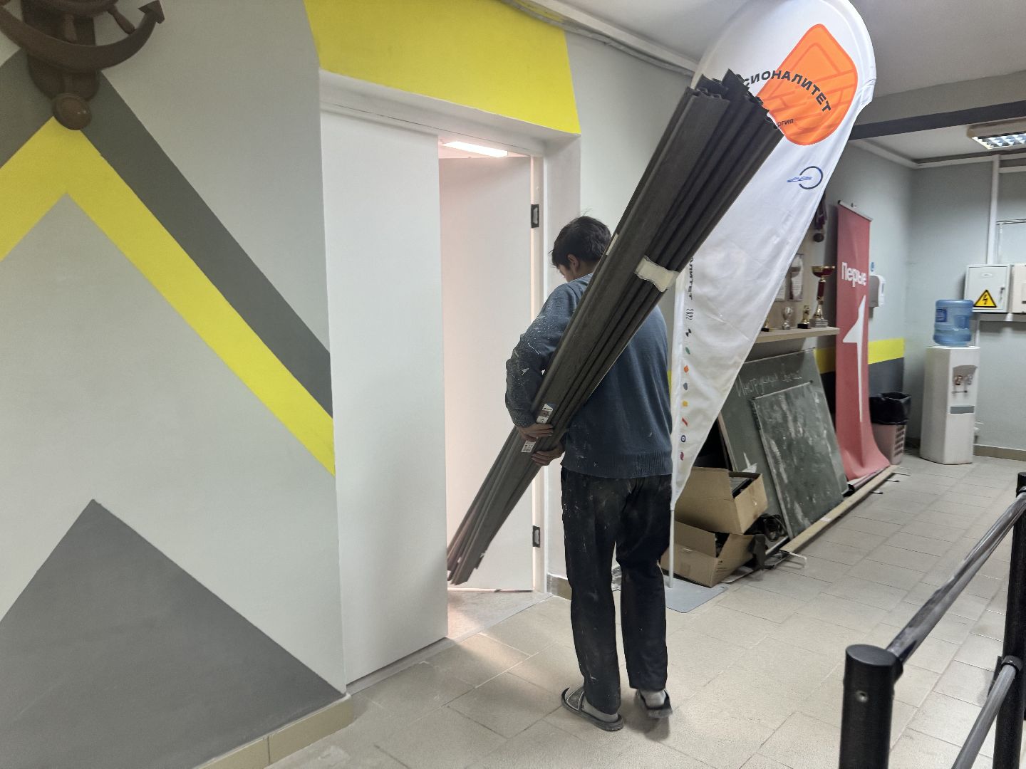 шаховская, ремонт в колледже, строительные работы,