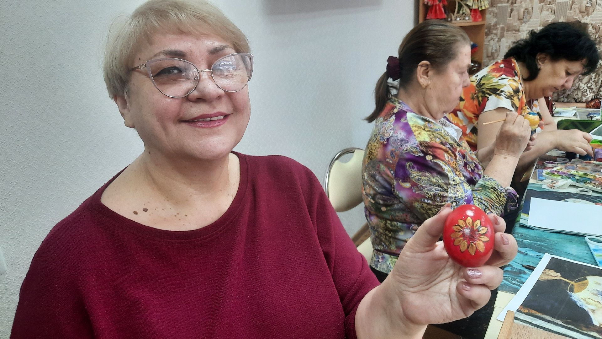 Пасхальная роспись, Наро-Фоминск, активное долголетие, яйца, живопись, долголеты, хохлома, гжель, палех