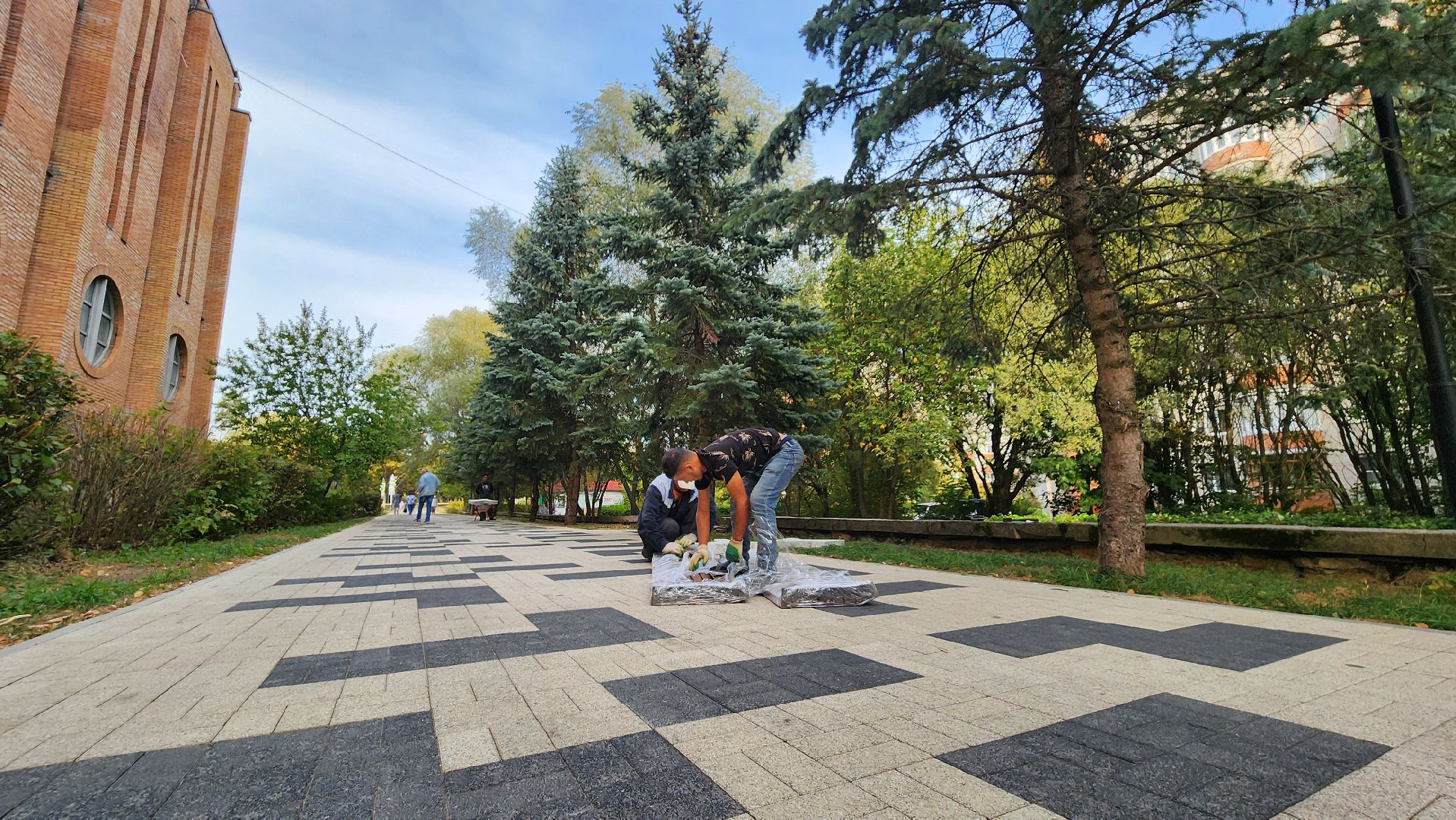 пешеходная улица на ленина, протвино, благоустройство, установка МАФов, комфорт,