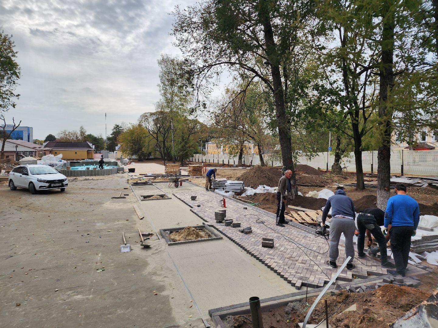 Чехов, бульвар Чехова, реконструкция, благоустройство, строительство, фонтан, малые архитектурные формы, пешеходные дорожки, нацпроект жилье и городская среда, готовность объекта, сквер Чехова,