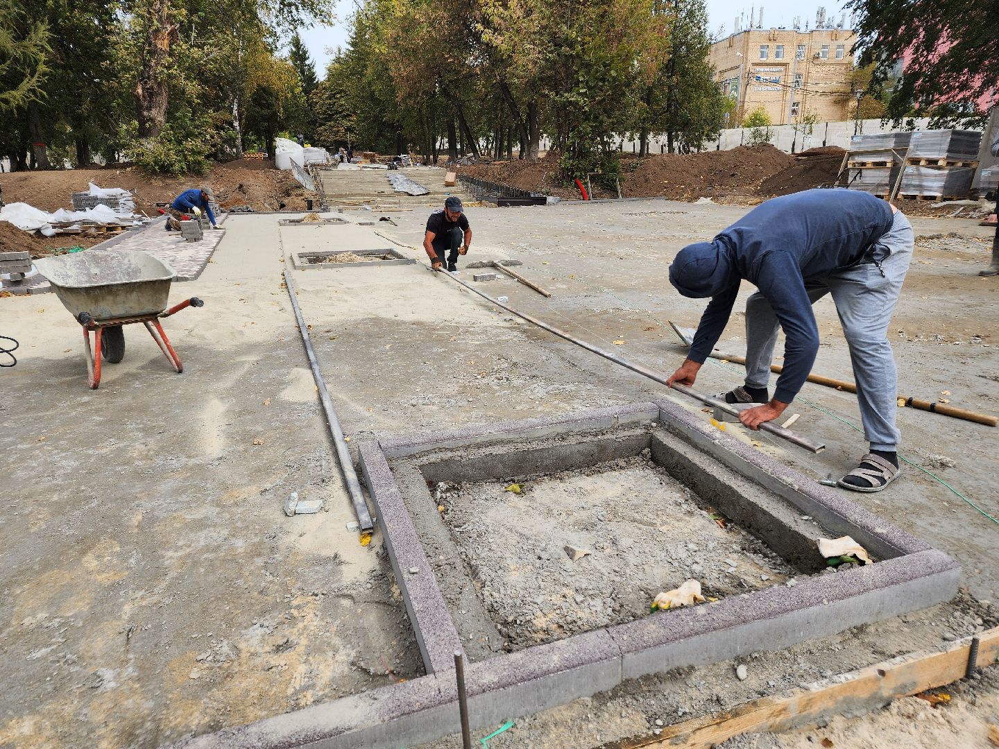 Чехов, бульвар Чехова, реконструкция, благоустройство, строительство, фонтан, малые архитектурные формы, пешеходные дорожки, нацпроект жилье и городская среда, готовность объекта, сквер Чехова,