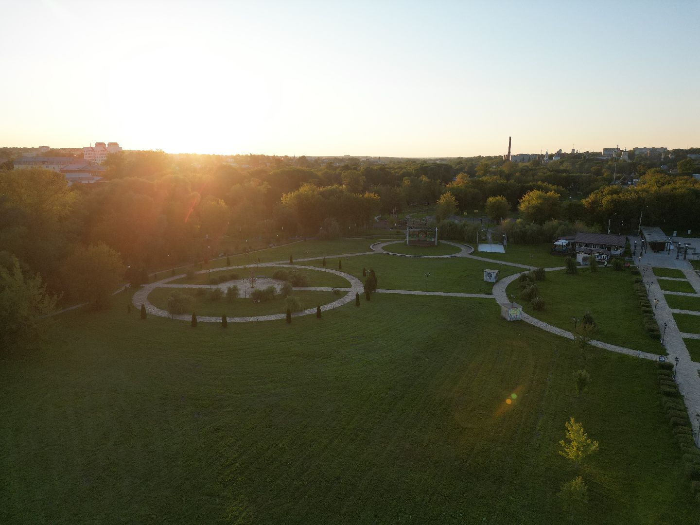 видео с коптера, парк, серпухов,