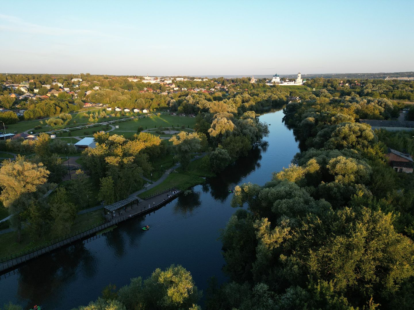 видео с коптера, парк, серпухов,