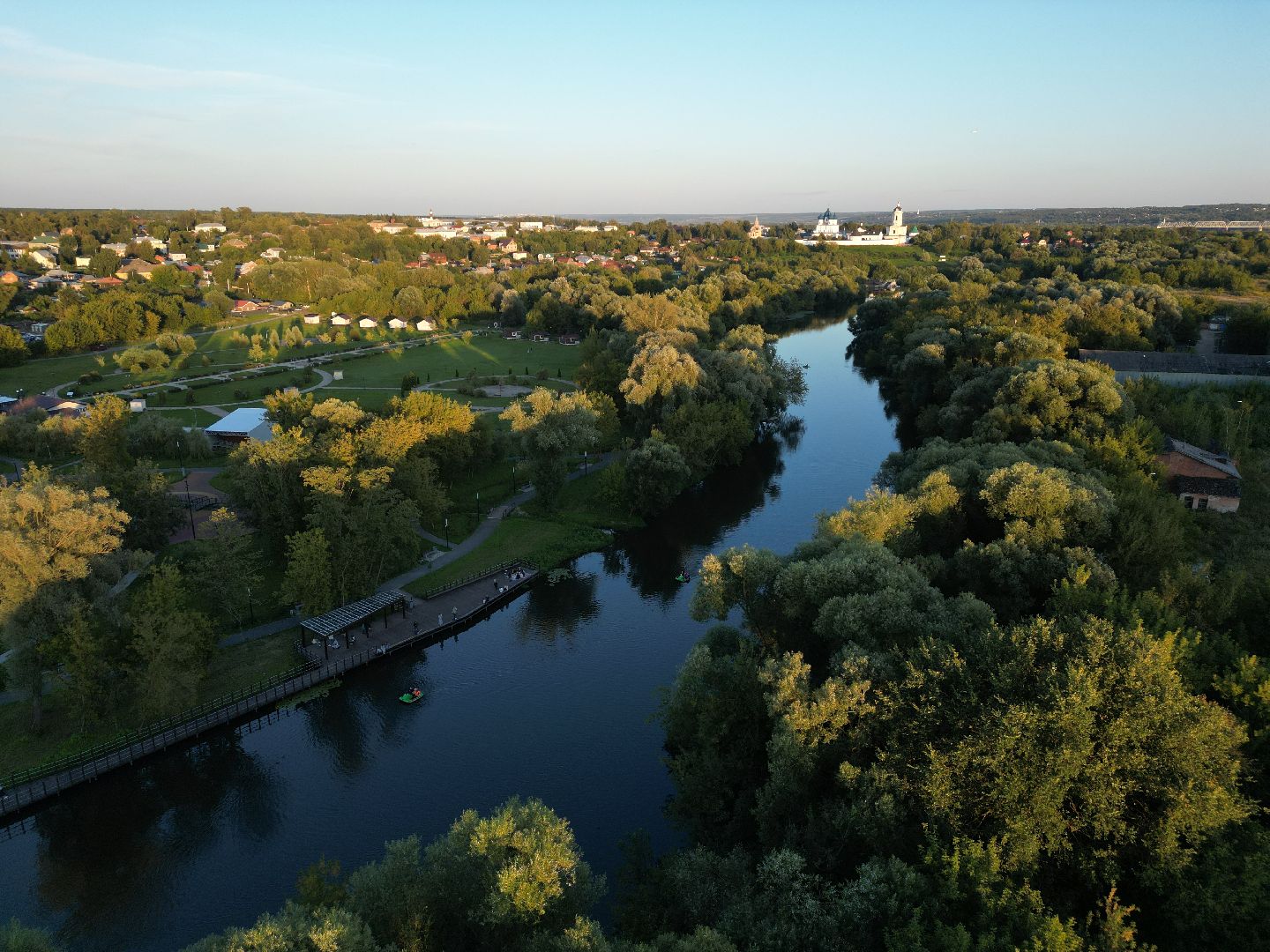 видео с коптера, парк, серпухов,