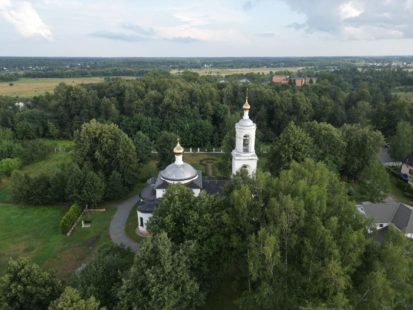 видео с коптера, церковь, дубна,