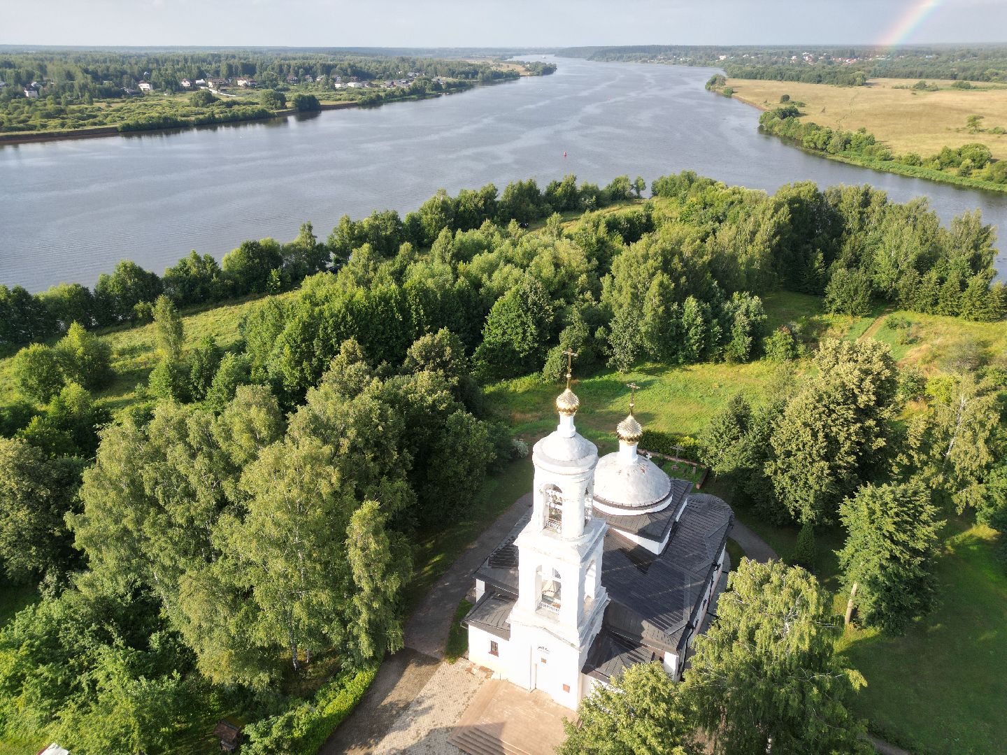 видео с коптера, церковь, дубна,