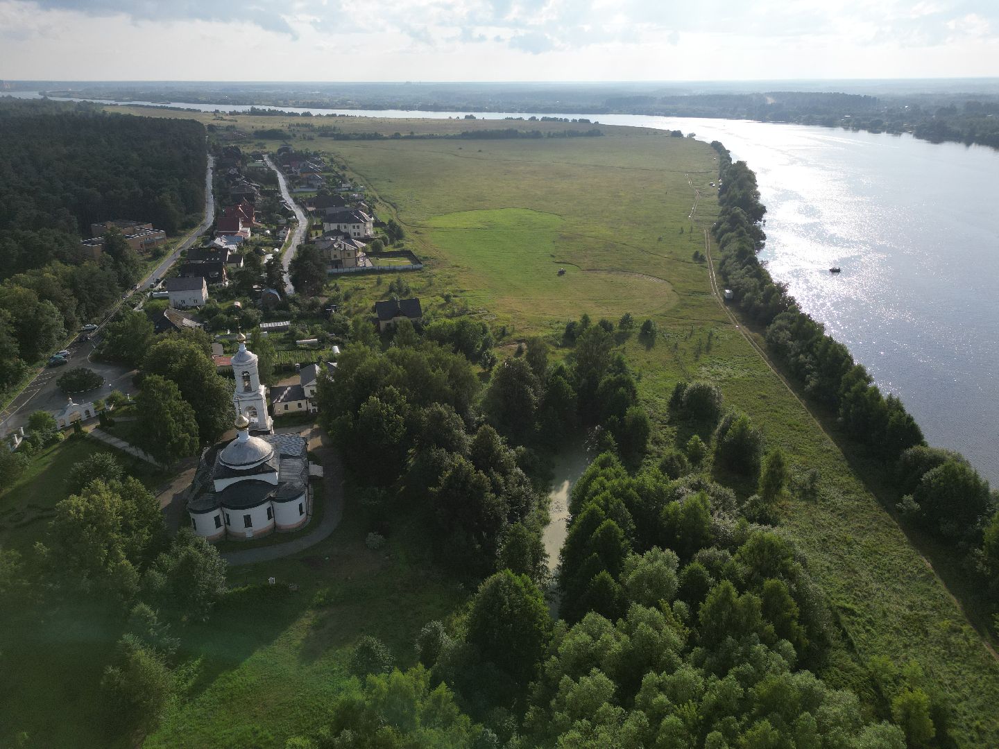 видео с коптера, церковь, дубна,