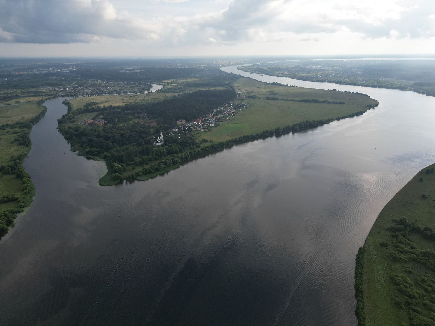 видео с коптера, церковь, дубна,