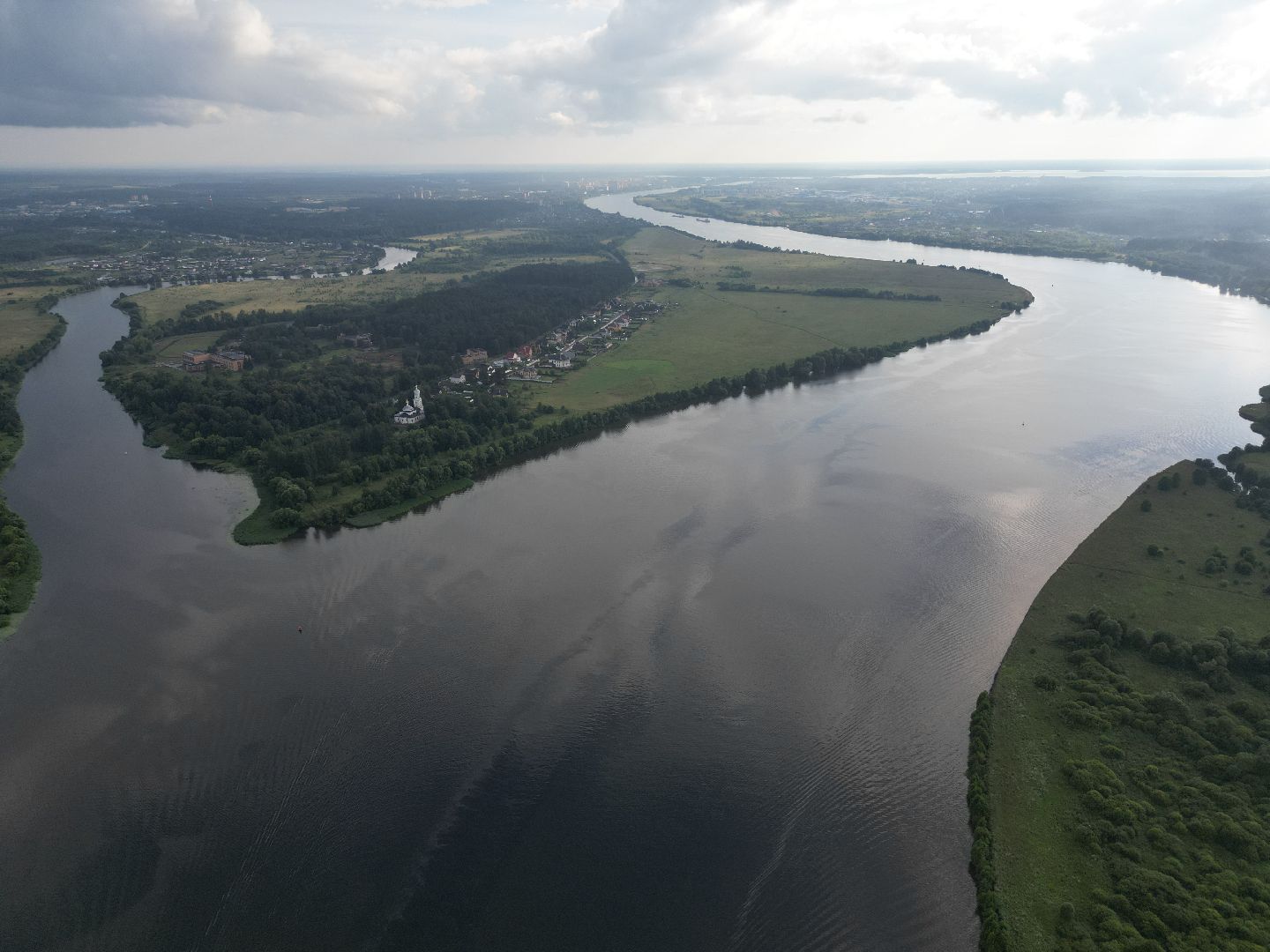 видео с коптера, церковь, дубна,