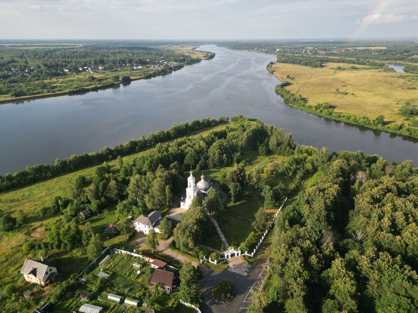 видео с коптера, церковь, дубна,