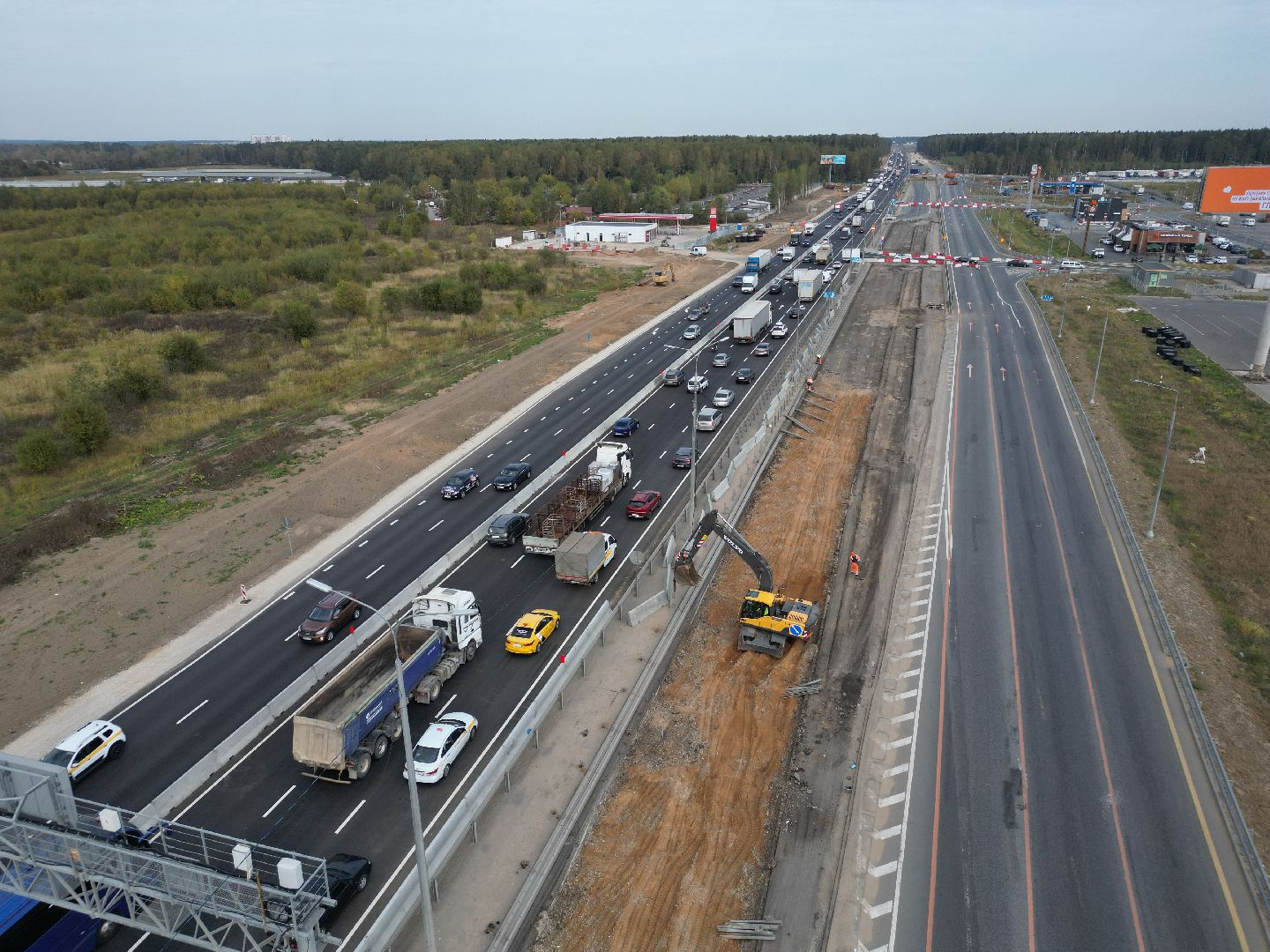 видео с коптера, дорога, трасса,