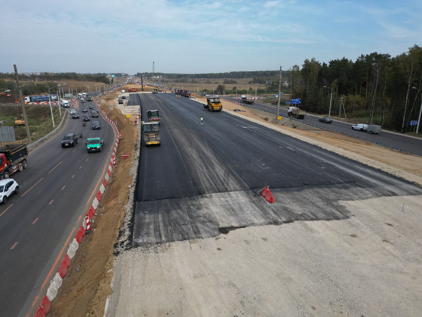 видео с коптера, дорога, трасса,