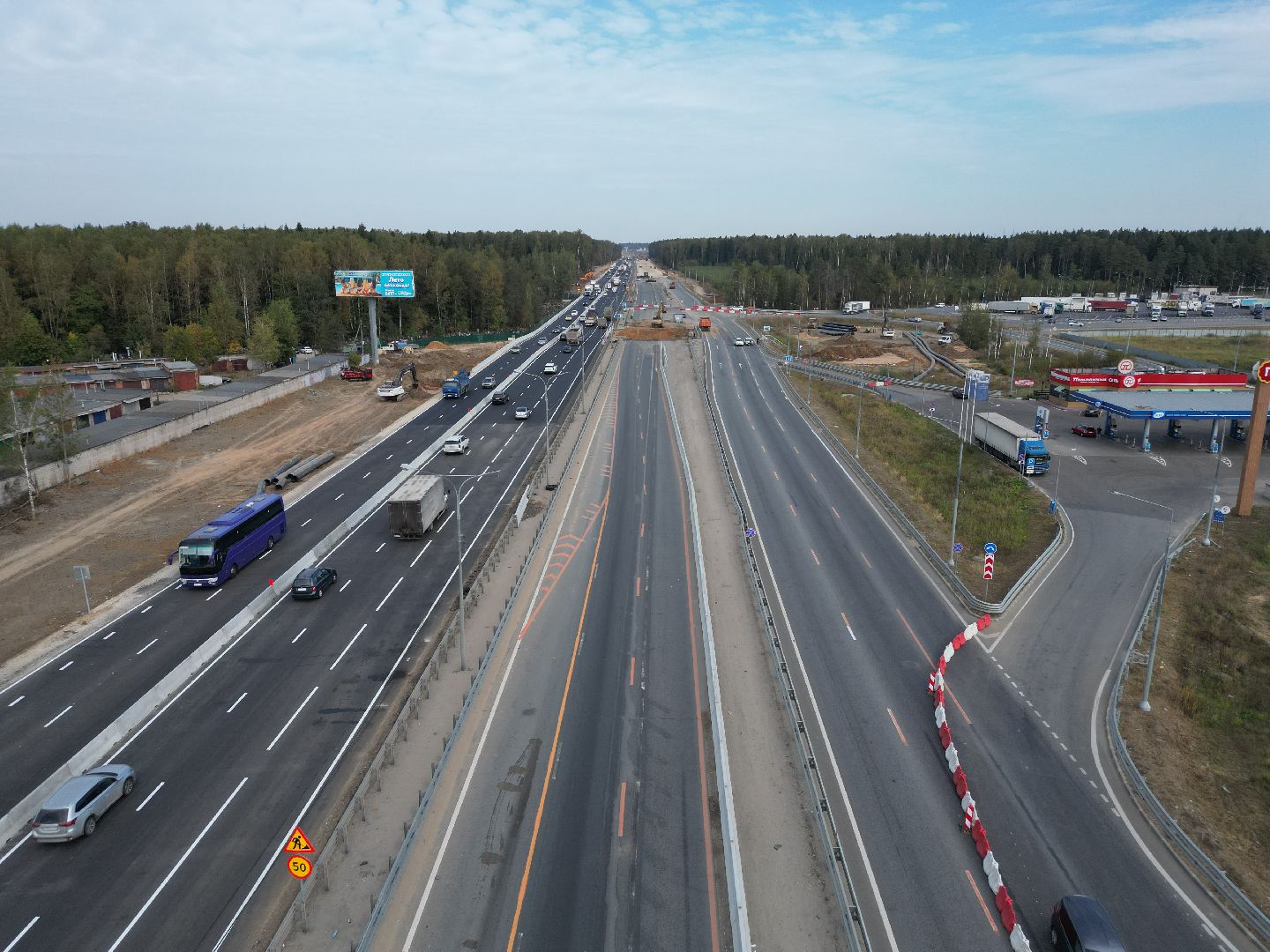 видео с коптера, дорога, трасса,