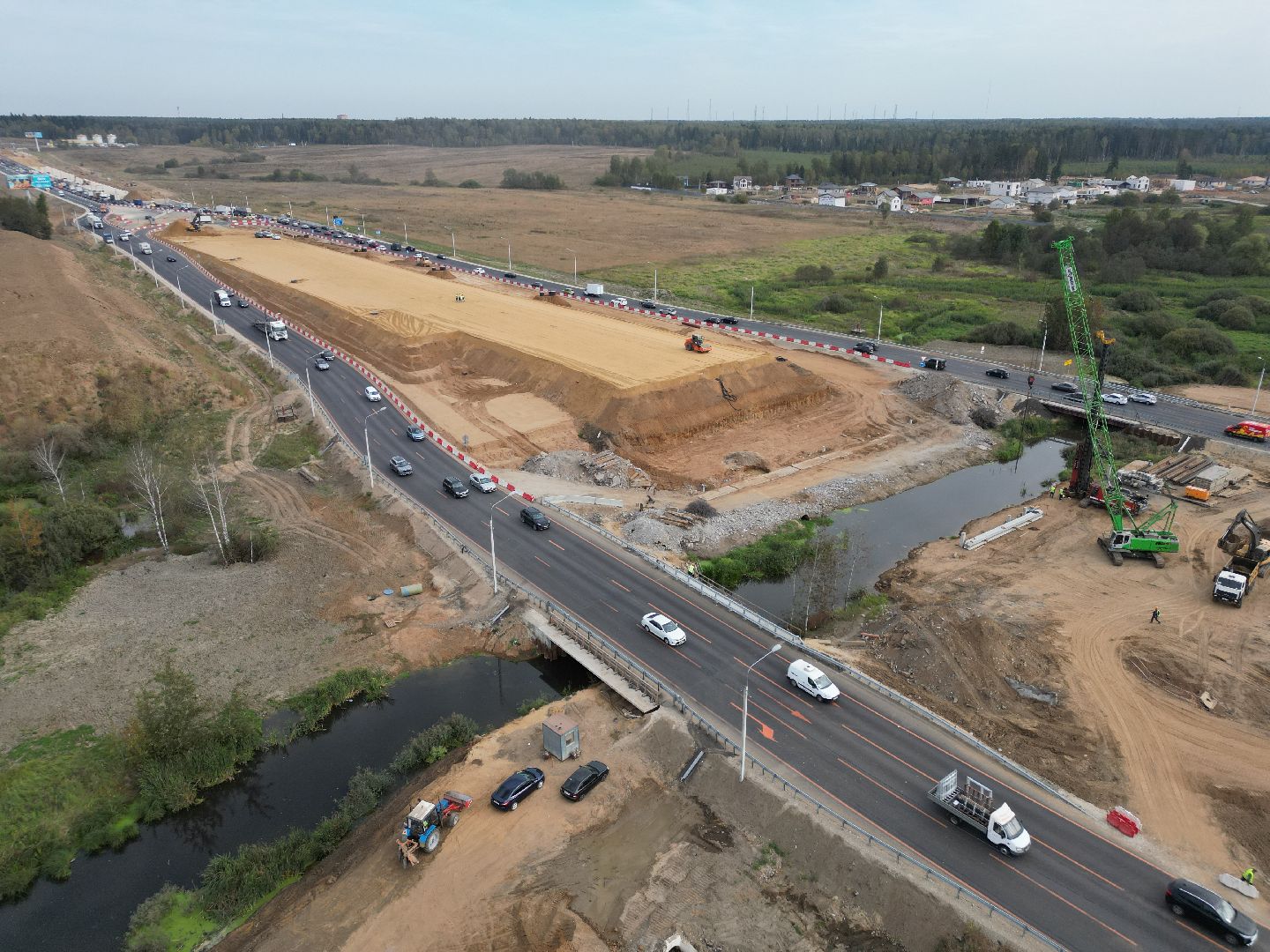 видео с коптера, дорога, трасса,