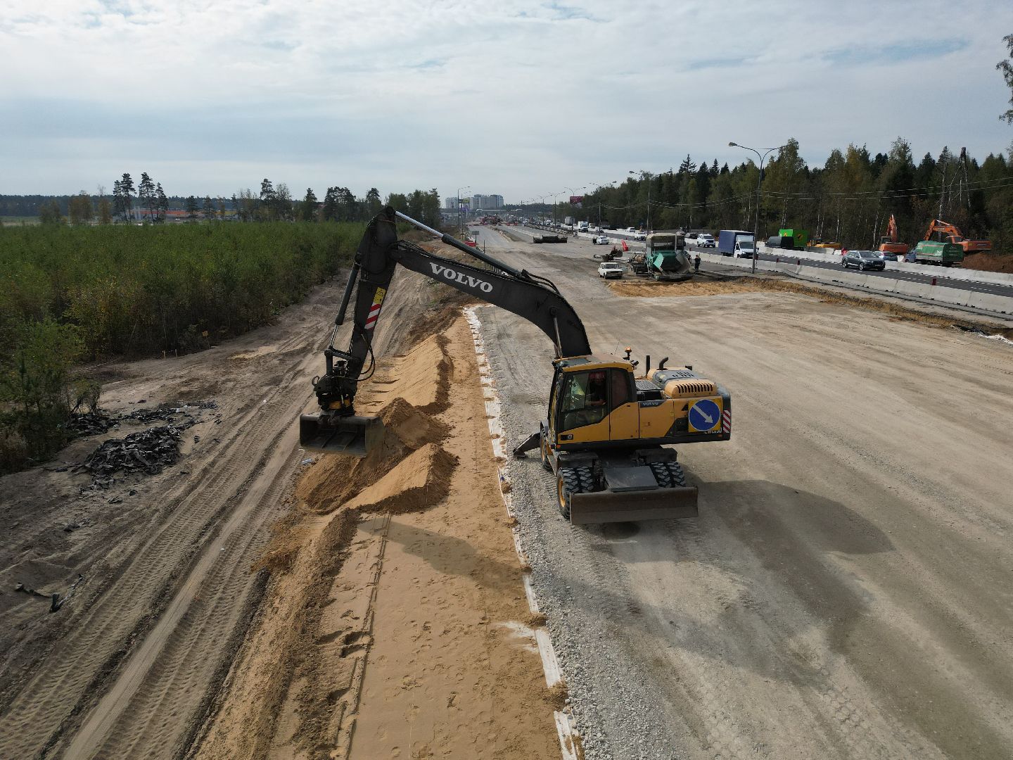 видео с коптера, дорога, трасса,