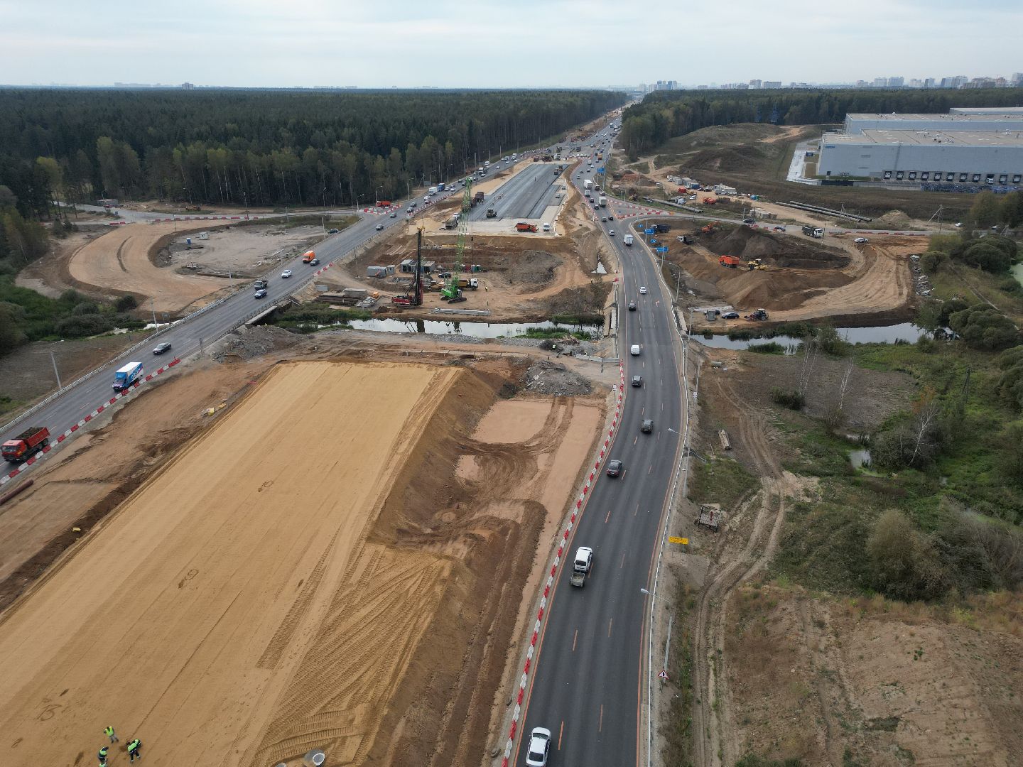 видео с коптера, дорога, трасса,