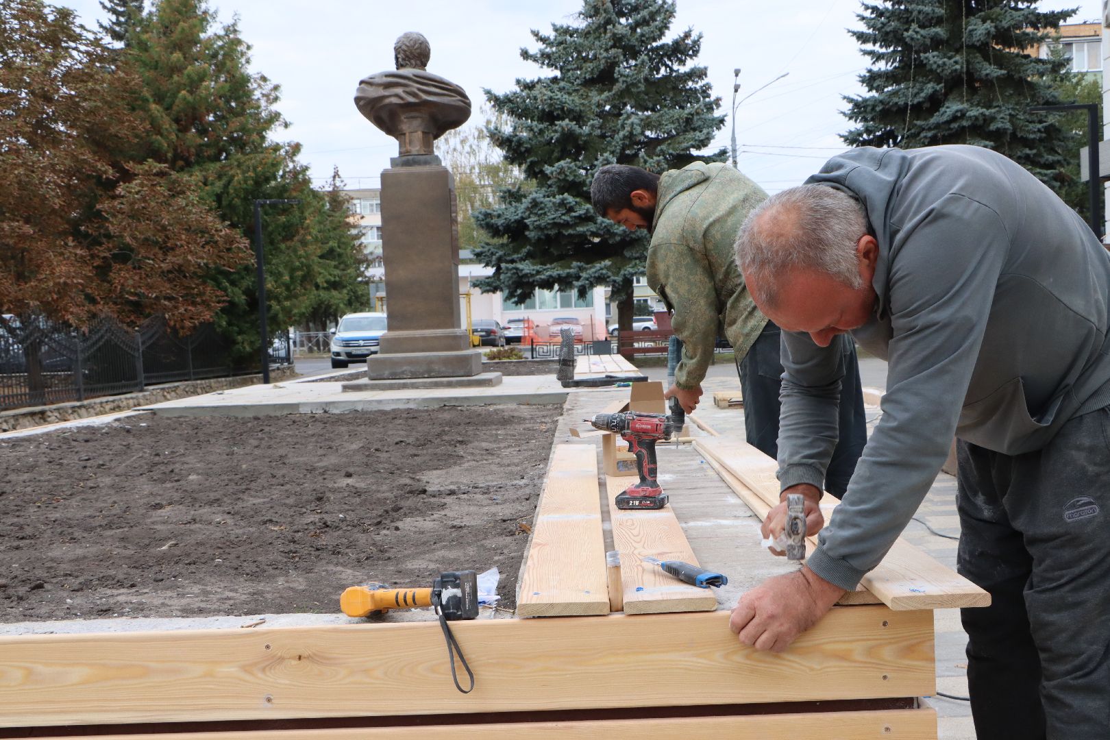 Серебряные Пруды, благоустройство, площадь Дохтурова,