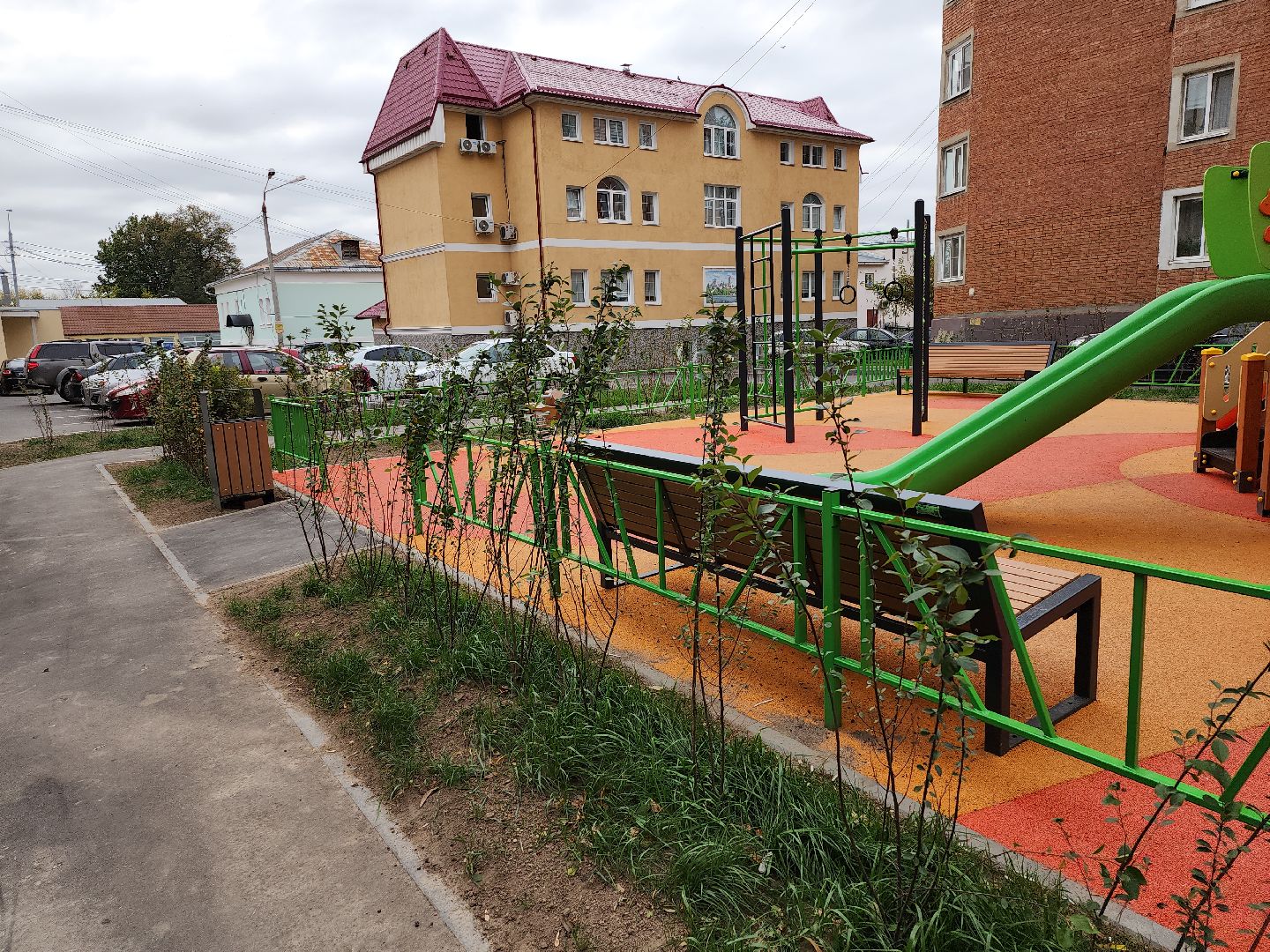 серпухов, подмосковье, комплексное благоустройство двора,