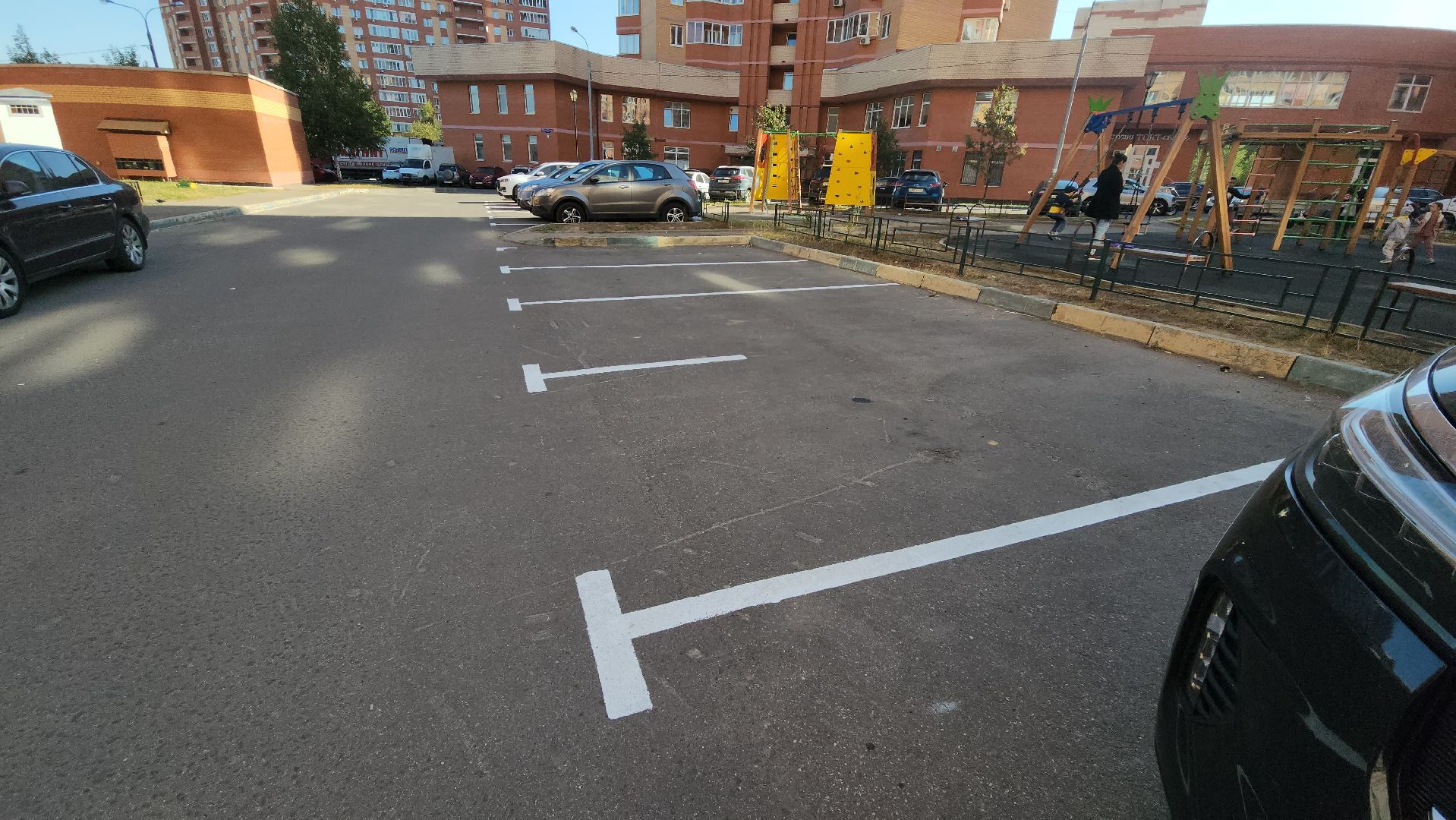 одинцово, лесной городок, благоустройство, разметка, парковка, пешеходный переход,