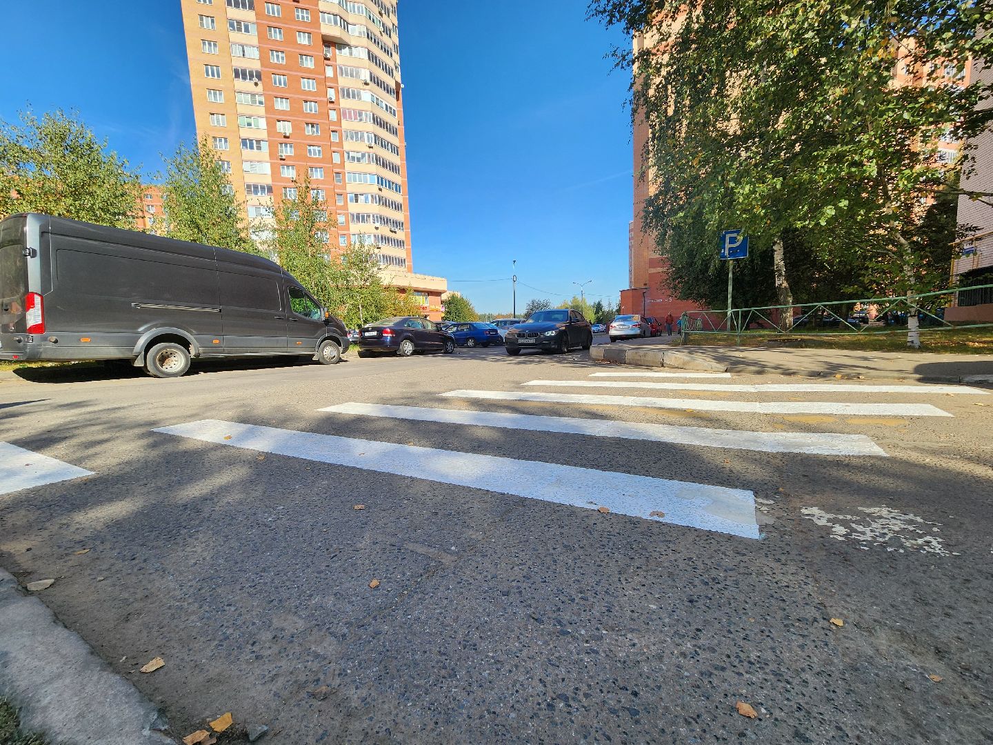 одинцово, лесной городок, благоустройство, разметка, парковка, пешеходный переход,